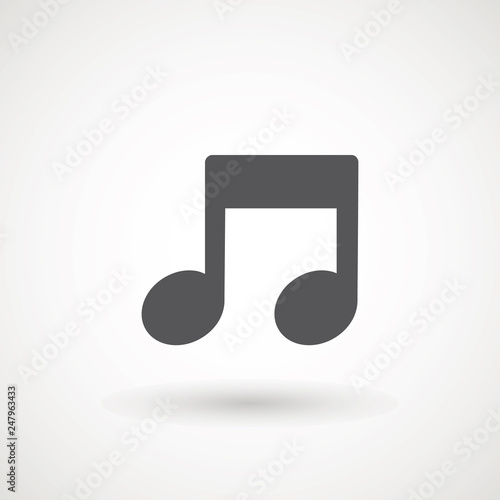 Music note icon in trendy flat style isolated on background. Music note icon page symbol for your web site design logo, app, UI. Vector illustration, EPS10. - Vector.