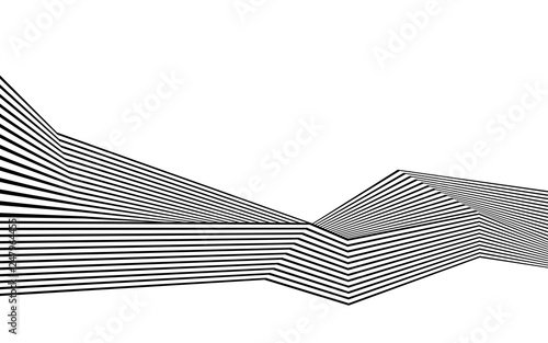 black and white stripe line abstract graphic optical art photo