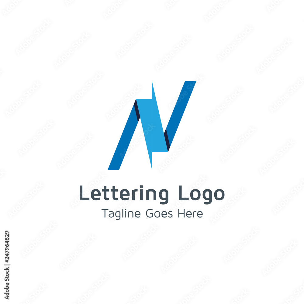 Lettering N Vector Lettering N Vector