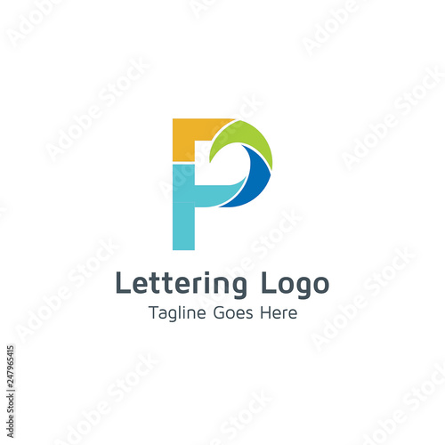 Lettering P Vector