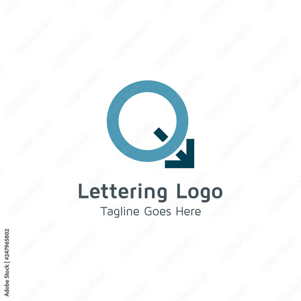 Lettering Q vector Lettering Q vector