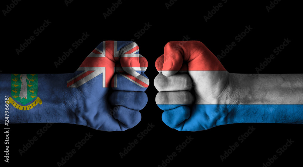 Fototapeta premium Brit virgin islands vs Netherlands