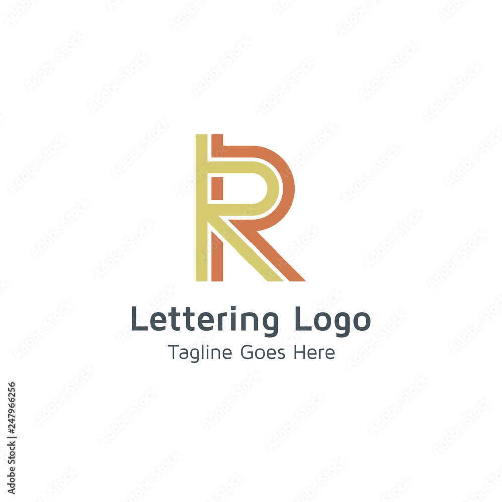 Lettering R Vector Lettering R Vector