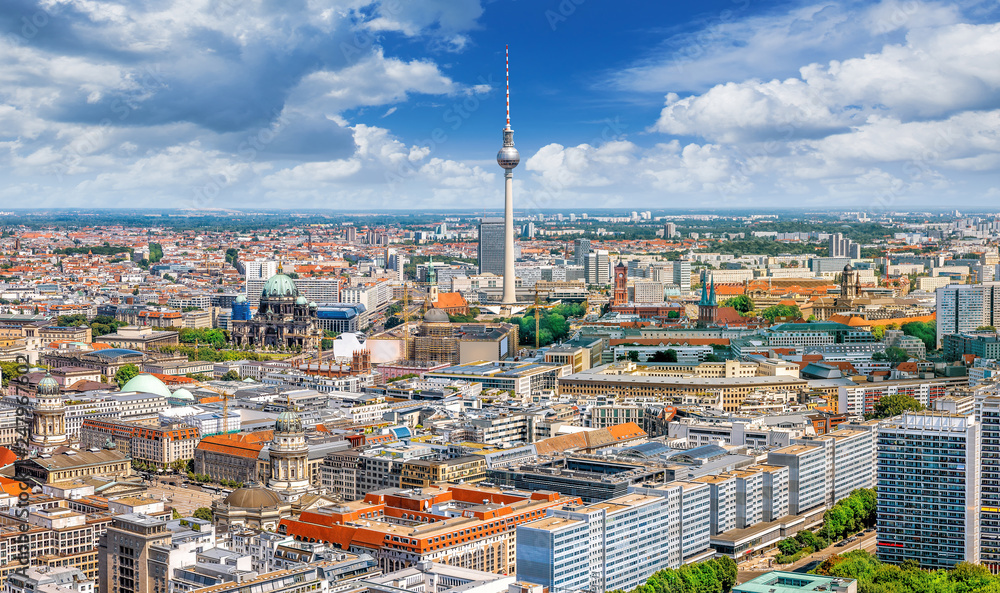 panoramic view at the city center of berlin