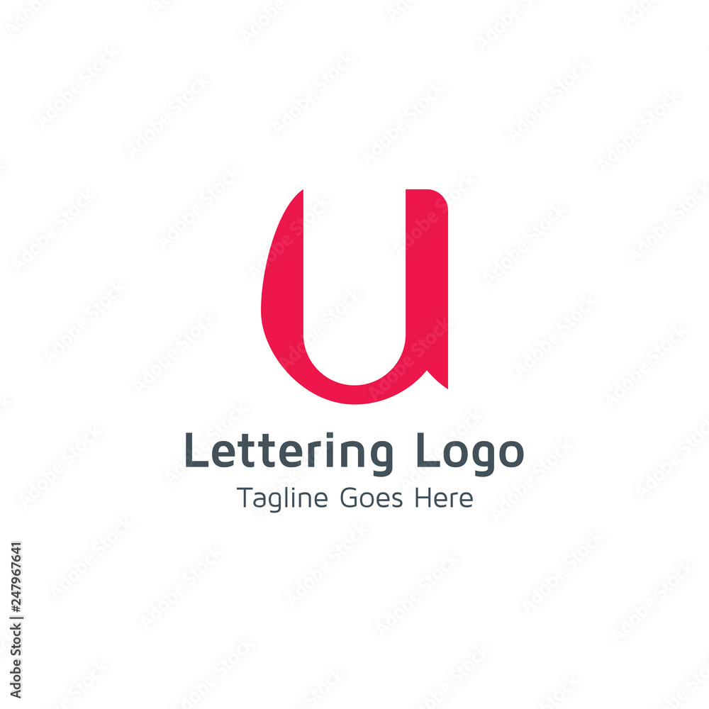 Lettering U Vector Lettering U Vector