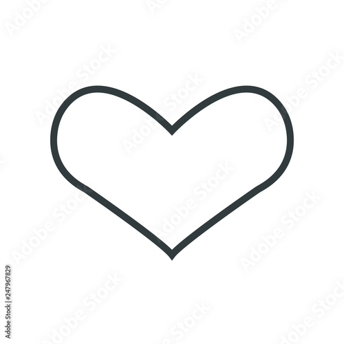 heart line icon vector. love icon. valentine 