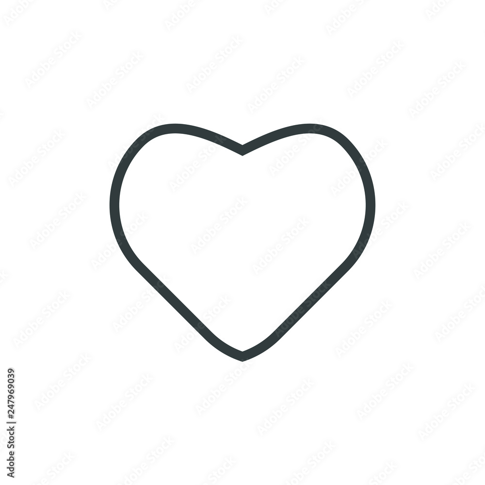 heart line  icon vector. love icon. valentine 