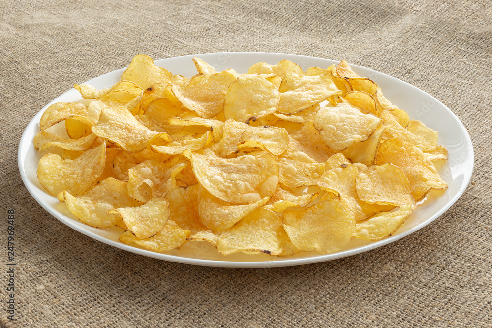 Crunchy delicious potato chips