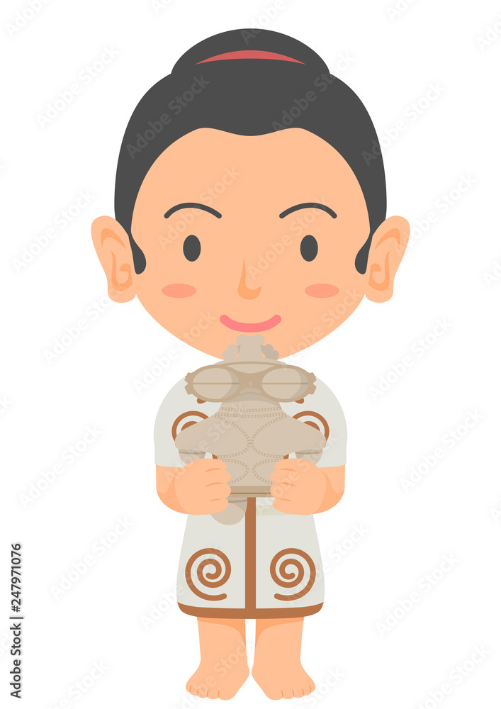 Obraz premium 縄文時代の女性 土偶