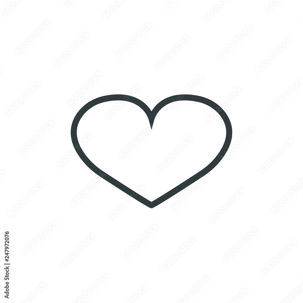 heart line icon vector. love icon. valentine heart line icon vector. love icon. valentine