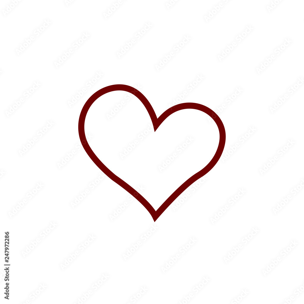 heart line icon vector. love icon. valentine heart line icon vector. love icon. valentine