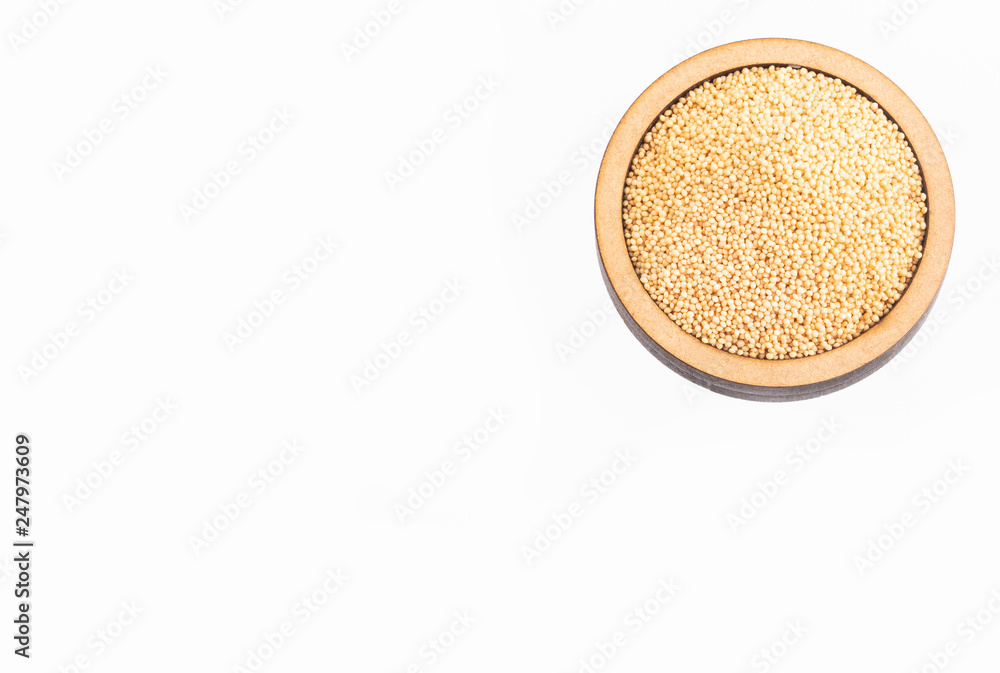 Organic amaranth seeds - Amaranthus. Top view Organic amaranth seeds - Amaranthus. Top view