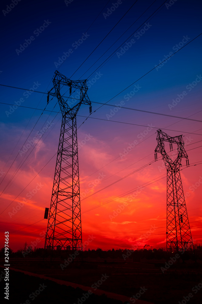 Fototapeta premium Electric power tower