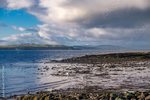 Largs Foreshore on a Cold Day Looking Over to The Isle of Cumbrae and Millport