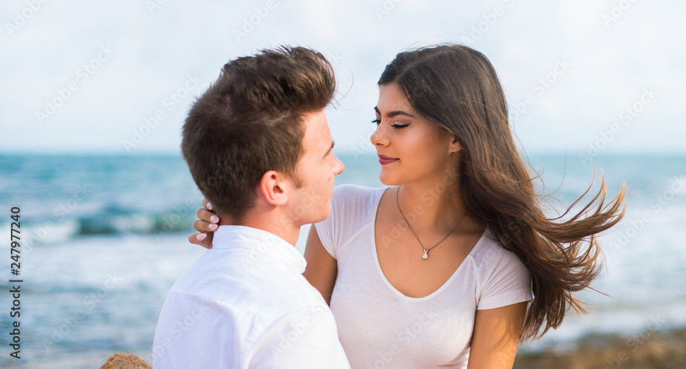Young couple at outdoors Young couple at outdoors