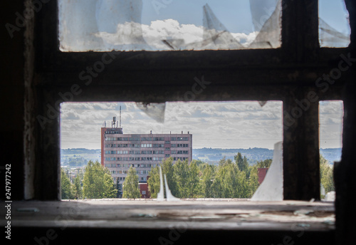 View from an abandoned building