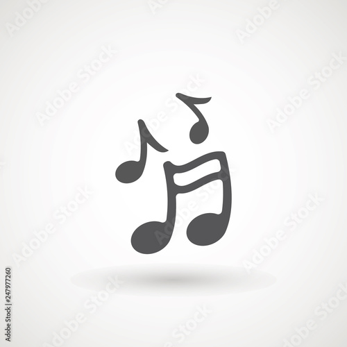 Music note icon in trendy flat style isolated on background. Music note icon page symbol for your web site design logo, app, UI. Vector illustration, EPS10. - Vector.