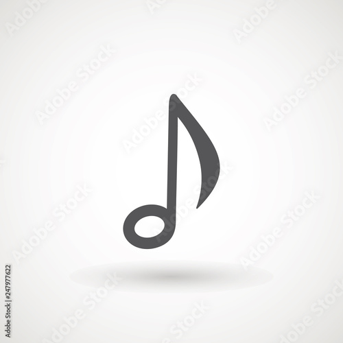 Music note icon in trendy flat style isolated on background. Music note icon page symbol for your web site design logo, app, UI. Vector illustration, EPS10. - Vector.
