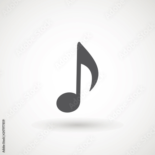 Music note icon in trendy flat style isolated on background. Music note icon page symbol for your web site design logo, app, UI. Vector illustration, EPS10. - Vector.