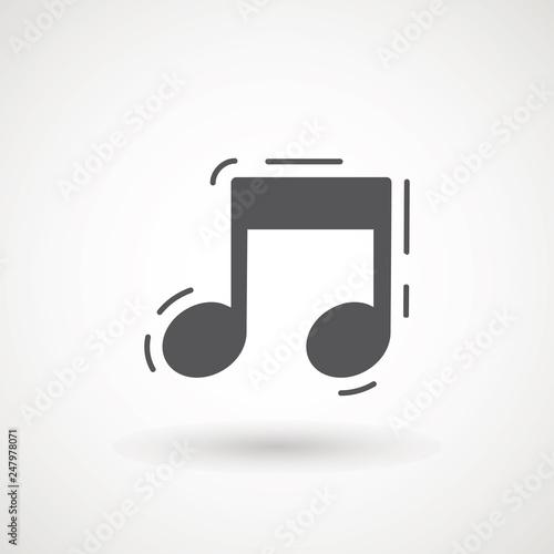 Music note icon in trendy flat style isolated on background. Music note icon page symbol for your web site design logo, app, UI. Vector illustration, EPS10. - Vector.