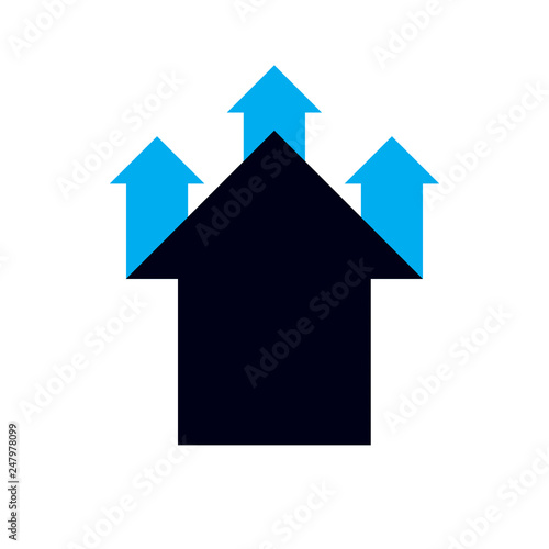 Vector arrow pointing upwar...