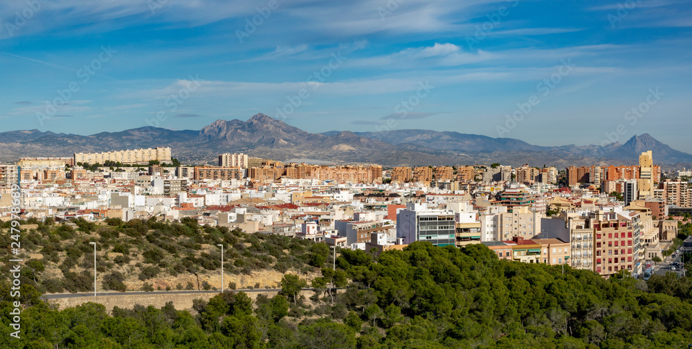 Summer view of a spanish city