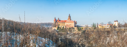 Ksiaz Castle in Wałbrzych, One of the largest castles in Poland, Lower Silesia, Poland