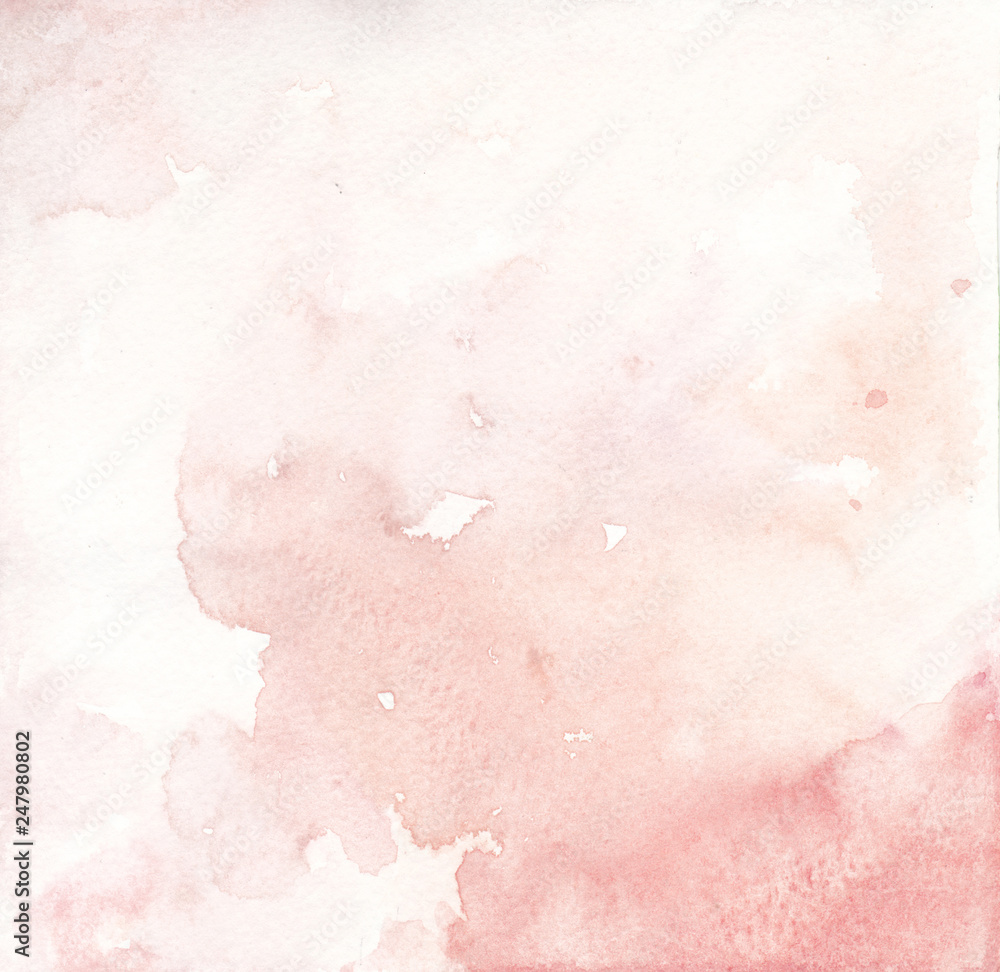 Watercolor coral salmon abstract background