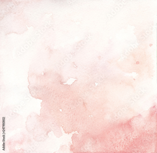 Watercolor coral salmon abstract background