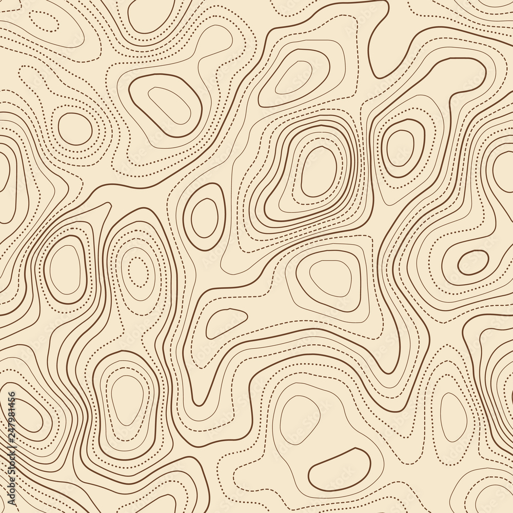 Abstract topography. Actual topographic map. Seamless design, good