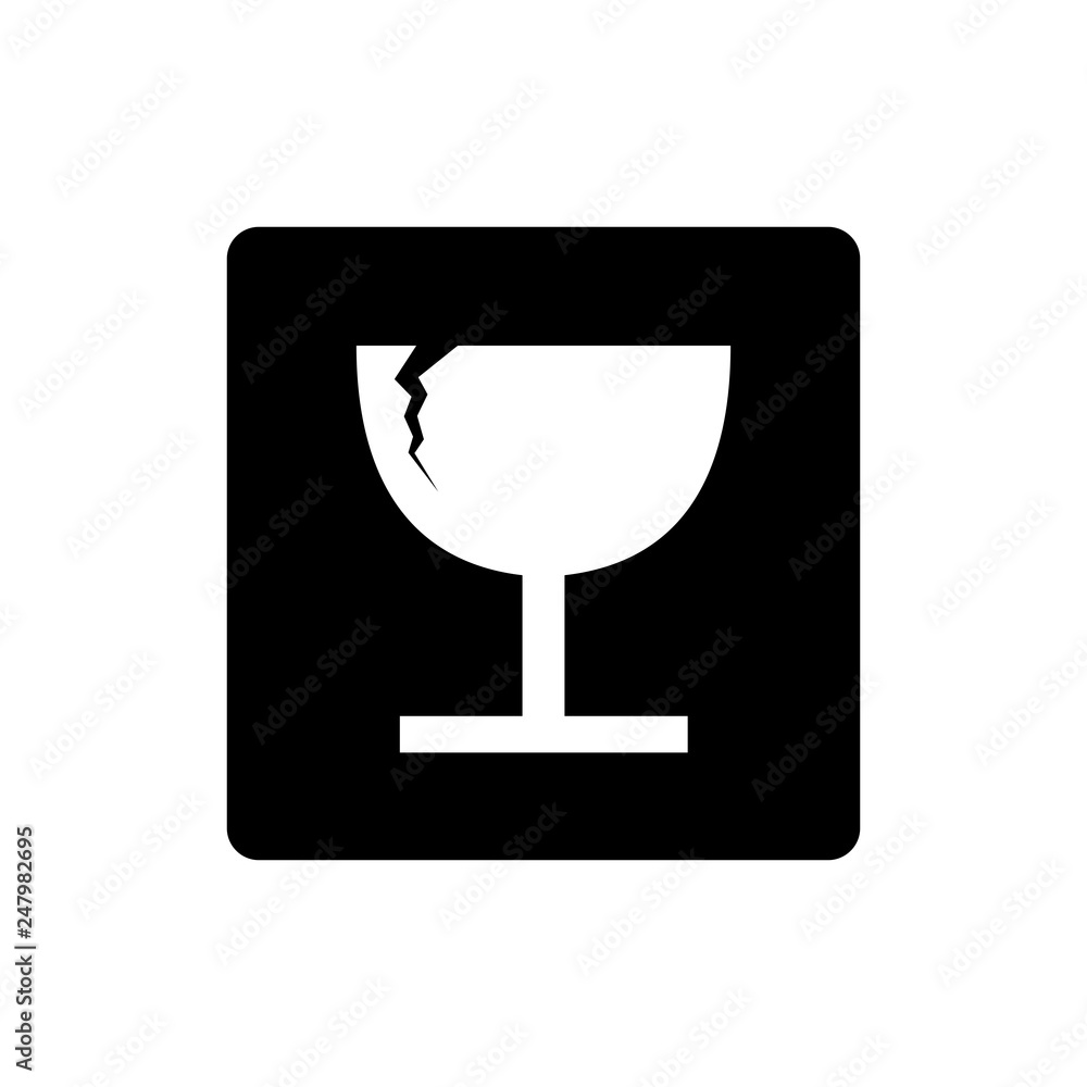 fragile icon vector fragile icon vector