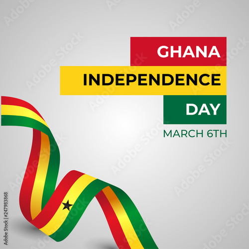 Republic of Ghana Independence Day Vector Template Design Illustration 