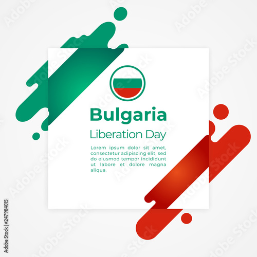 Liberation Day Republic of Bulgaria Vector Template Design Illustration 
