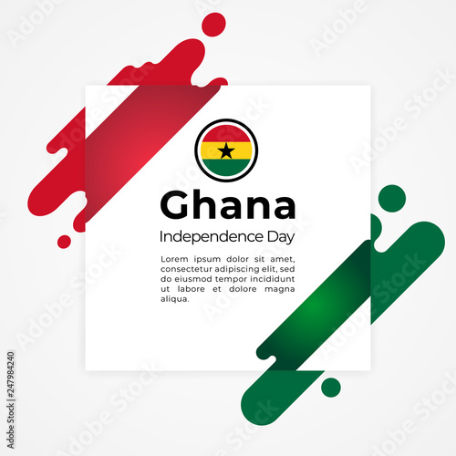 Republic of Ghana Independence Day Vector Template Design Illustration 