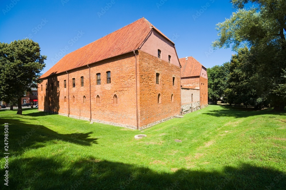 Medieval teutonic knights castle in Ostroda, Poland (former Osterode, East Prussia)