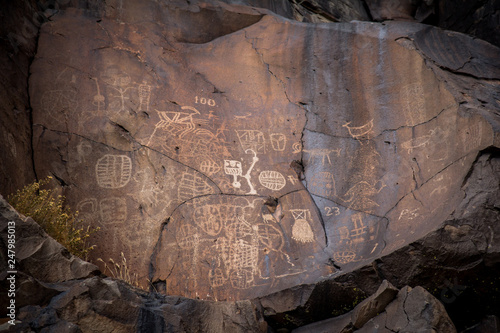Ancient American Indian Coso Petroglyphs