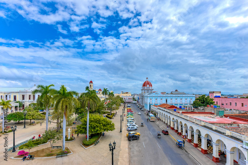 Cienfuegos, Cuba: Jose Marti Park Aerial View photo