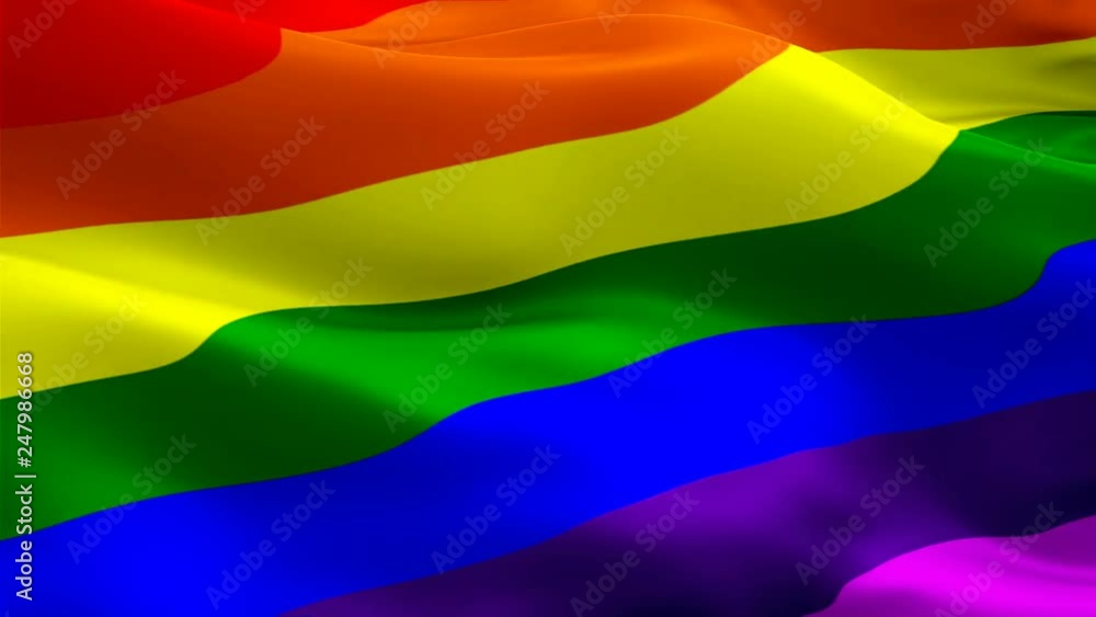 Gay Pride flag seamless loop. Gay concept flag Closeup 1080p Full HD 1920X1080 footage video waving in wind. Pride 3d Gay flag waving. Sign of Rainbow seamless loop animation. Gay flag HD resolution Gay Pride flag seamless loop. Gay concept flag Closeup 1080p Full HD 1920X1080 footage video waving in wind. Pride 3d Gay flag waving. Sign of Rainbow seamless loop animation. Gay flag HD resolution