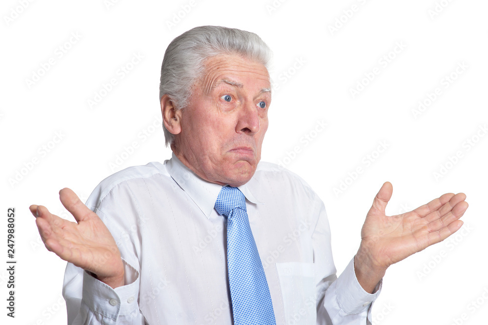 portrait of senior businessman in formal wear posing isolated portrait of senior businessman in formal wear posing isolated