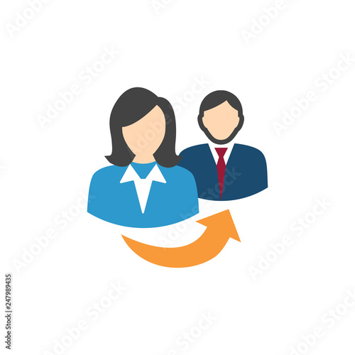 Referral Job Reference Icon  with recommendations, performance review, etc ideas