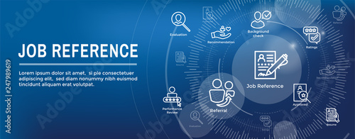 Referral Job Reference Web Header Banner and Icon Set
