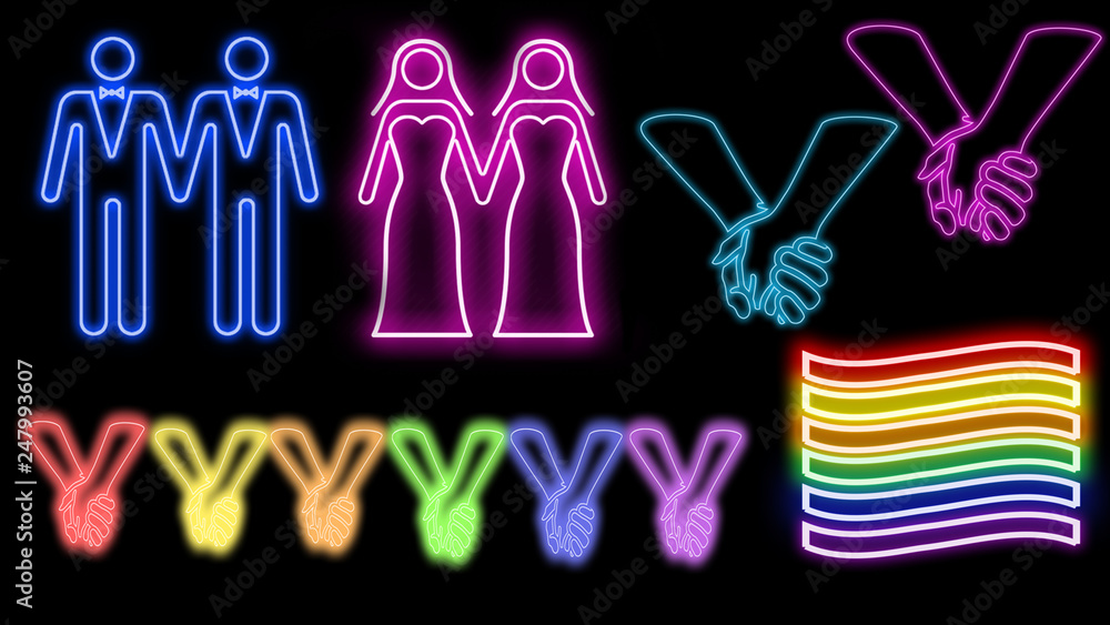 Love is love neon set Love is love neon set
