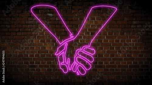 Females holding hands