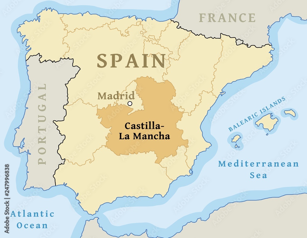 Castilla La Mancha map