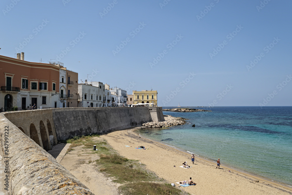 Italia Puglia Città di Gallipoli piccola spiaggia della purità