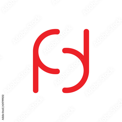 letter s simple linked line negative space logo
