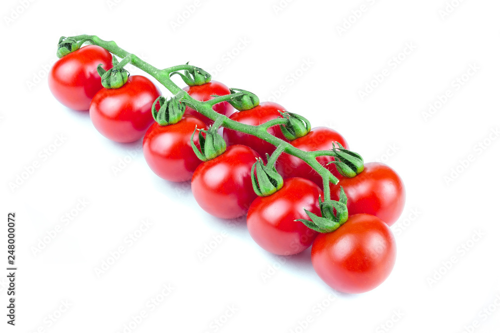 cherry tomatoes on white background cherry tomatoes on white background