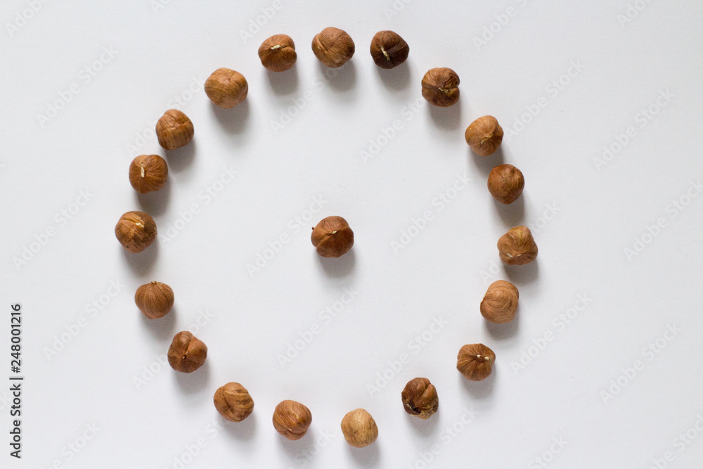 nut circle, flower, hazelnut and almond nut circle, flower, hazelnut and almond
