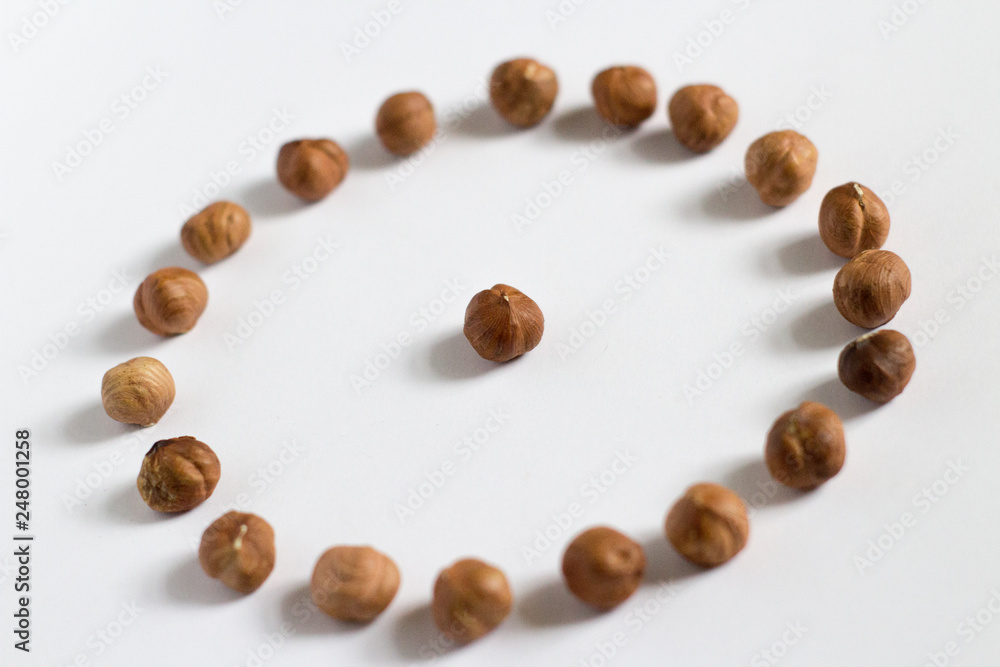 nut circle, flower, hazelnut and almond nut circle, flower, hazelnut and almond