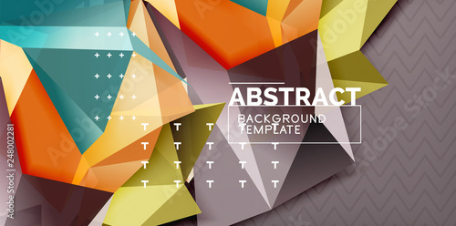 Triangular low poly background design